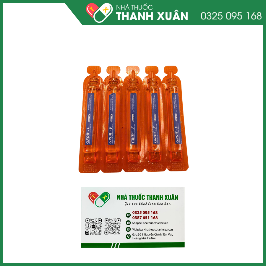 Thuốc Grow-F chứa canxi tăng chiều cao, chữa bệnh còi xương